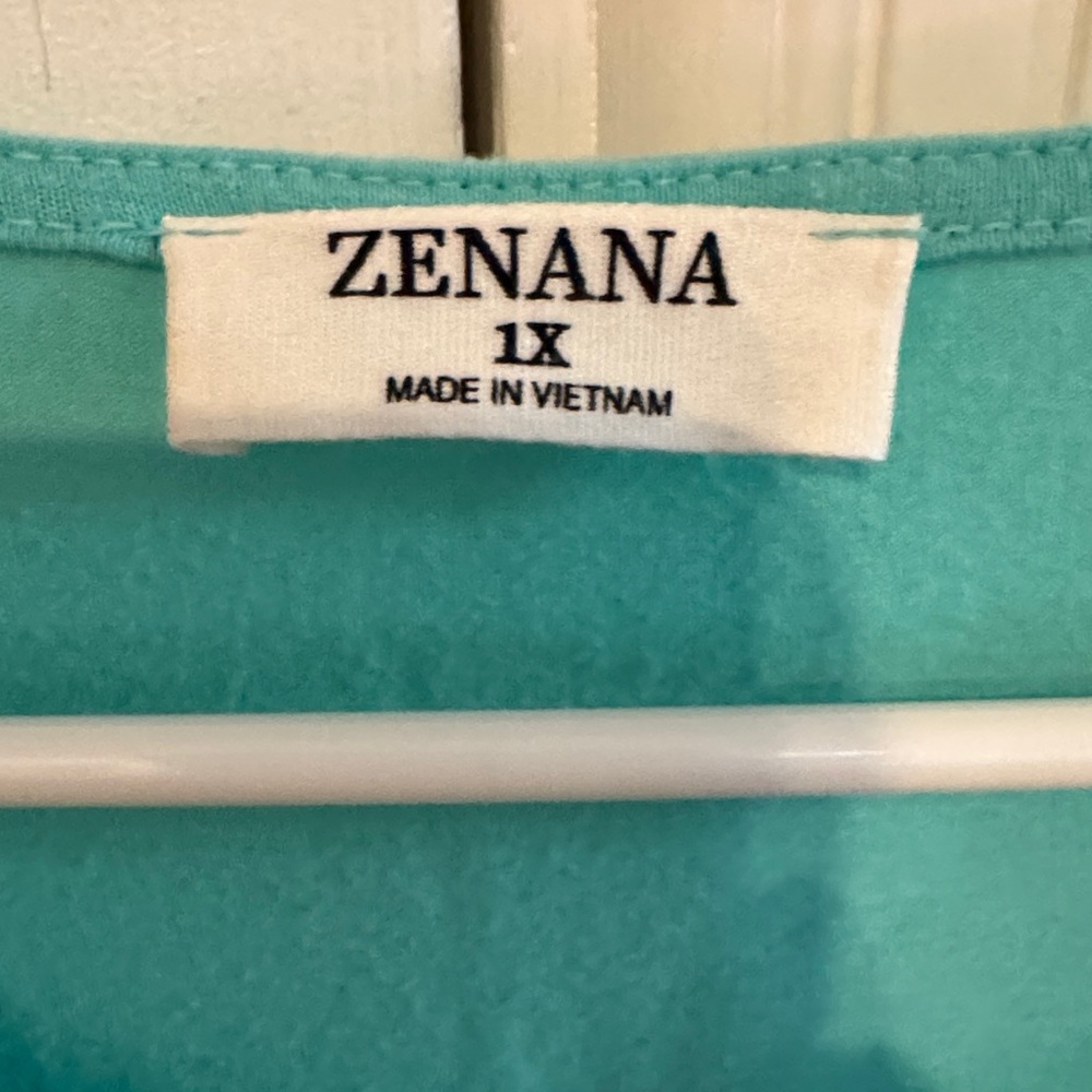 Zenana Outfitters Aqua Ruffle Tunic - Picture 2 of 5